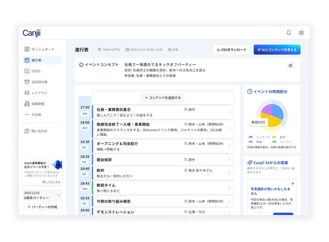 進行表